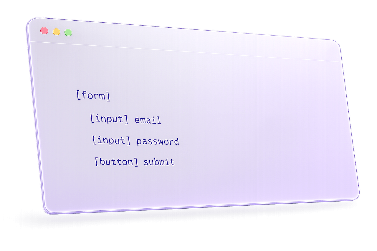 Semantic page snapshot Sigil sends to the agent